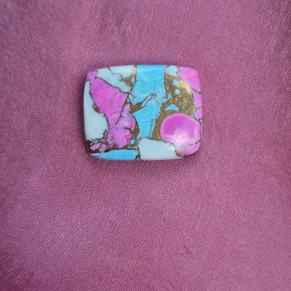 23 Ct Cotton Candy Dahlia Turqouise Gemstone - Picture 5 of 9
